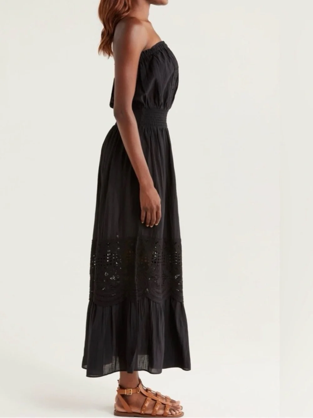 Ramy Brook Cambridge Lace Inset Strapless Dress - Picture 2 of 16